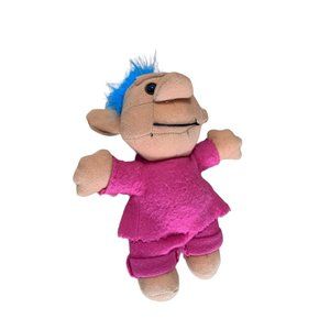 1991 acme Trollkins Plush Stuffed Animal Doll 9 in Tall Toll